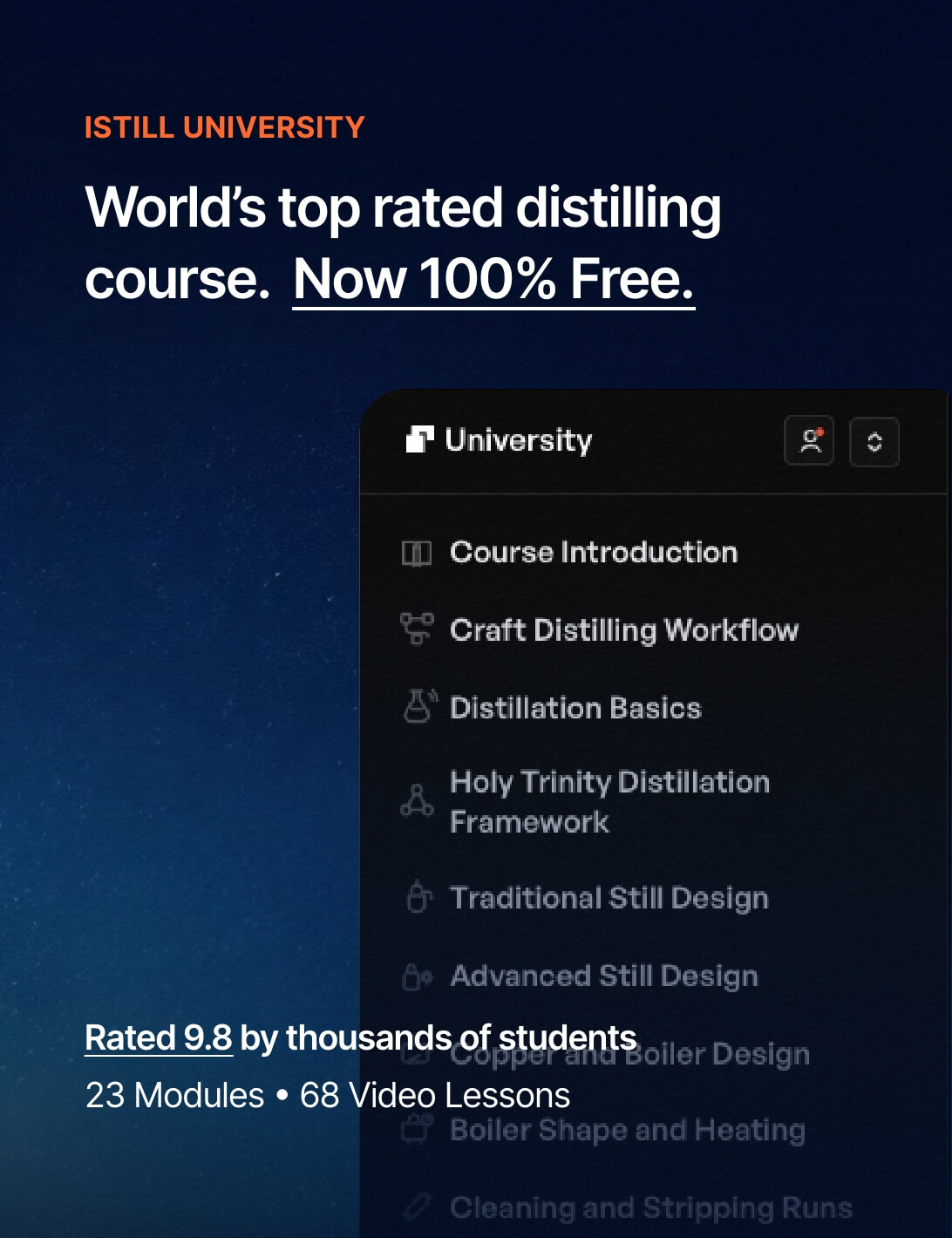 Preview of iStill University course materials.