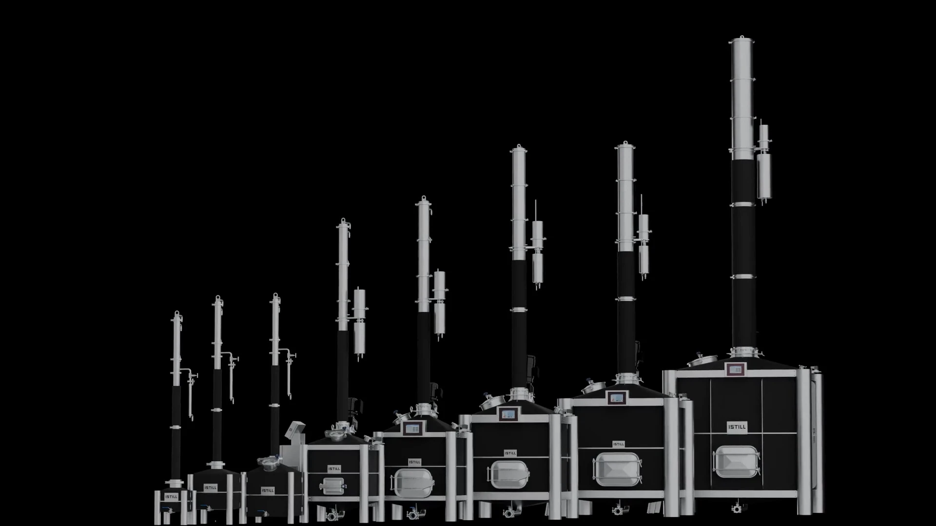 The iStill equipment family, from recipe development to commercial production.